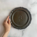 鹿プレート 鉄釉 - Image #6