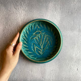 まるプレート6寸 青|藤原純(信楽焼 陶器)