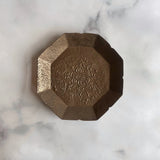 ブロンズ釉 花七宝 7寸皿 - Image #1