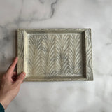 スクエアプレート 墨白|藤原純(信楽焼 陶器)