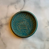 まるプレート7寸 青|藤原純(信楽焼 陶器)