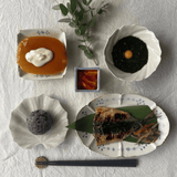 作家 前田麻美 染付小花紋 隅入角皿