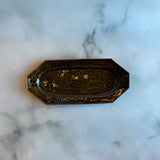 作家 藤原志鈴香 8角ロングプレート 飴釉