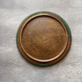 フラット丸プレート7寸 青|藤原純(信楽焼 陶器)