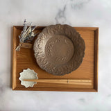 ブロンズ釉 花唐草稜花 中皿 - Image #5