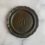 鹿プレート 鉄釉 - Image #1