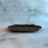 作家 藤原志鈴香 8角ロングプレート 飴釉