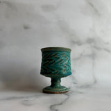 ロックゴブレット 青|藤原純(信楽焼 陶器)