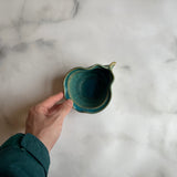 洋ナシ鉢 S 青|藤原純(信楽焼 陶器)