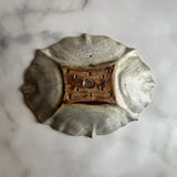 シェルオーバル 墨白|藤原純(信楽焼 陶器)