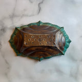 ハート鉢長方 L 青|藤原純(信楽焼 陶器)