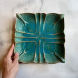 額プレート L 青|藤原純(信楽焼 陶器)