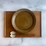 Artist: Hiroyuki Sugawara 8-inch rimmed plate, brown lacquer