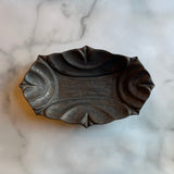 ハート鉢長方 L 黒|藤原純(信楽焼 陶器)