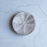 作家 池田大介 【ヘリンボーン粉引】4寸皿