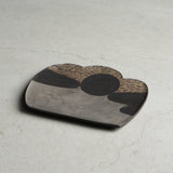 作家 小山暁子 【Kuro】板皿 雲 A