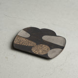 作家 小山暁子 【Kuro】板皿 雲 B