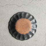 Small ring flower deep plate, gray glaze | Furuya Seitosho (Shigaraki ware, pottery)