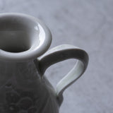 作家 前田麻美 灰青釉 花七宝 ピッチャー 小