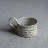 上手スープカップ 墨白|藤原純(信楽焼 陶器)