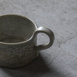 上手スープカップ 墨白|藤原純(信楽焼 陶器)
