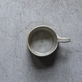 上手スープカップ 墨白|藤原純(信楽焼 陶器)