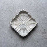 額プレート M 墨白|藤原純(信楽焼 陶器)