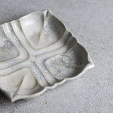 額プレート M 墨白|藤原純(信楽焼 陶器)