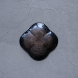 作家 藤原志鈴香 まるスクエアプレート S 黒