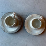 Egg mug (mug cup) with rough horizontal engraving on the rim | Furuya Pottery (Shigaraki ware pottery)