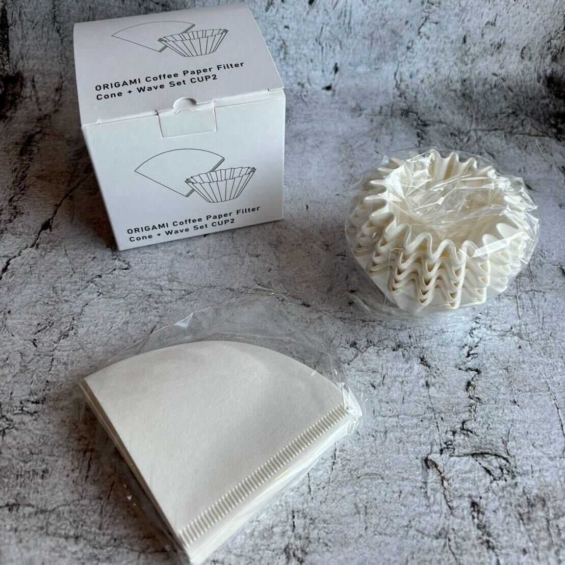 コーヒーペーパーフィルター Cone + Wave set cup2｜ORIGAMI – nokaze
