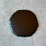 輪花トレー 縁 黒 M 和紙貼【7】