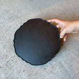 輪花トレー 縁 黒 M 和紙貼【7】