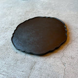 輪花トレー 縁 黒 M 和紙貼【7】