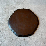 輪花トレー 縁 茶 M 和紙貼【8】