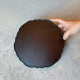 輪花トレー 縁 茶 M 和紙貼【8】