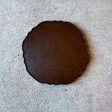 輪花トレー 縁 茶 M 和紙貼【8】