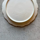 五寸皿 レリーフ 白【FK20】