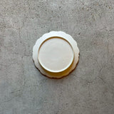 五寸皿 レリーフ 白【FK20】