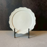 五寸皿 レリーフ 白【FK20】