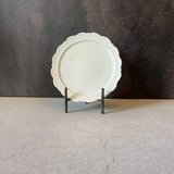 五寸皿 レリーフ 白【FK20】