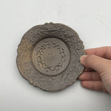 Bronze glaze flower arabesque bean plate