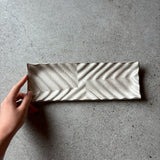 波紋長皿 鳥ノ子釉【MD10】