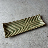 波紋長皿 樫灰釉【MD11】