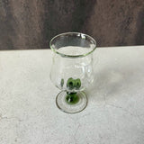 ワイングラス gn(グリーン)|作家 翁再生硝子工房