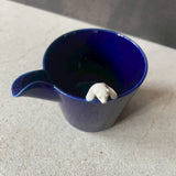 Polar bear (Blue) katakuchi (sake cup) | Rakudo (Tada Seizo)