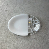 楕円皿 中b 白【SB38】