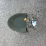 楕円皿 中b グレー【SB41】