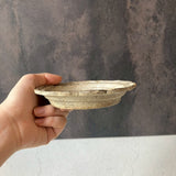 炭化綾花小皿(白)|作家 渡辺信史