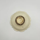 鉄散 彫刻コンポート皿 大(18cm)【古120】